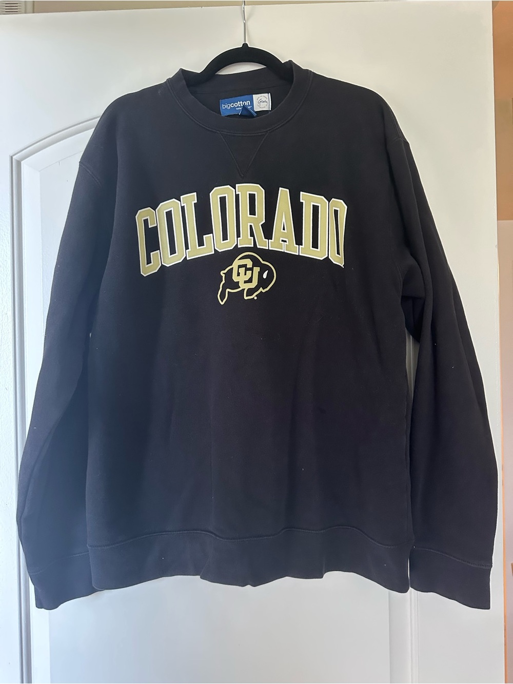 Big Cotton Colorado Crewneck Sweatshirt - Black with Gold Print